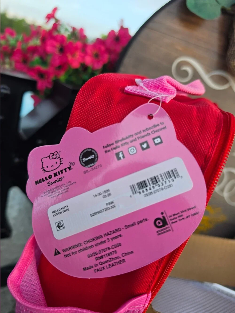 Hello Kitty Red and Pink Character Lunch Tote